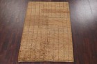 Geometric Modern Moroccan Oriental Area Rug Hand-knotted Brown Foyer Carpet 5x8