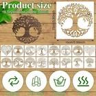 16-piece Tree Of Life Stencil Set For Diy Wood And Wall Decorations
