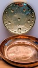 Antique Victorian Copper   Brass Star Patterned Bed Warmer - Wood Handle