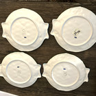Set  4 Haldon Group 1985 Dessert salad Plates Vintage Ribbon   Bow Rare