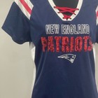 Nfl Team Apparel L New England Patriots Navy Jersey Style Sequin Lace Up 106