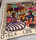 Uros Village Peruvian Colorful Wool Tapestry Lake Titicaca Lago Wall Hanging