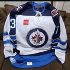 Connor Hellebuyck Winnipeg Jets Game Worn Used Nhl Jersey 2022-23 Playoffs