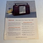 Vintage 1950s Philco Models 572   649  Personal Radios Specification Sheet