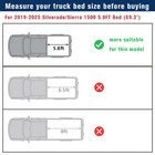 Frp Low Profile Flip Up Tonneau Cover For 19-25 Silverado sierra 1500 5 8ft Bed