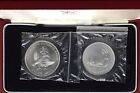 Jordan 1977 2     3 Dinars Gazelle   Sunbird Conservation Unc Silver Coin Set Coa