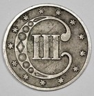 1853 Three Cent Silver   Circulated   206657