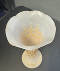 Antique Gilt Enamel Opaline Glass Pedestal Vase