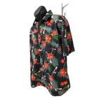 Vintage Coca-cola Black Red Floral Hawaiian Button Up Shirt Xl Resort Camp Dad