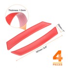 4pcs Car Reflective Trim Side Marker Stickers Automotive Reflector Guard  Red