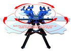 6 Color 6 Station Floor Type Screen Printing Press Machine T-shirt Print Tool