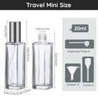 2pcs Travel Perfume Atomizer Refillable Mini Cologne Spray Bottle Empty Sprayer