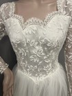 1950   s Lace   Tulle Wedding Gown Tea Length 