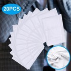 20 Pcs White Cotton Men Handkerchiefs Hanky Pocket Square Hankie Lot Set Vintage