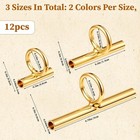 12 Pcs Brooch To Pendant Converters  3 Sizes Pin To Pendant Converter Brass