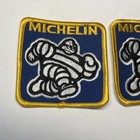 Nos Two Vintage Michelin Man Tires Embroidered Patches