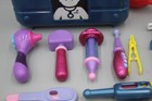 16 Pcs Fisher Price Doctor Kit Medical Play 2000 B Toys Blue Case Preschool