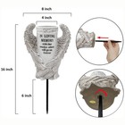 Memorial Angel Wings Prayer Flower Vase Stake In Loving Memory Grave Cemetery 