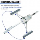 Engine Cylinder Hone Tool 2 To 6-1 2 Inch Adjustable Deglazer With 6 Stones