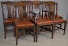 Antique Hepplewhite Style Solid Mahogany Dining Chairs Set Of Seven  21935