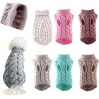 Pet Dog Sweater Warm Knitted Turtleneck Coat Jumper Puppy Cat Winter Vest Jacket