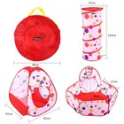 3 In 1 Play Tent Kids Toddlers Tunnel Set Pop Up Children Baby Cubby Playhouse