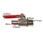 1 4 Npt X 3 8 Heavy Duty Brass Ball Valve Thread Male To Male Barb Chrome Silver