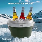 Coktik 7l Vacuum Insulated Ice Bucket Lid And Scoop Tongslarge Capacity