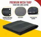8 x14  Dump Truck Mesh Tarp With 5  18oz Double Pocket   Grommets  Vinyl Coated