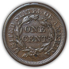1855 N-4 Cuds Braided Hair Large Cent Almost Uncirculated Au Coin  21840