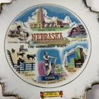 Nebraska The Cornhusker State Souvenir Plate Vintage