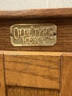 Vintage Olde Tyme White Clad Antique Oak Ice Box Wine Bar Liquor Cabinet  10a