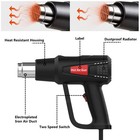 2000w Heat Gun Hot Air Wind Blower Dual Temperature   4 Nozzles Power Heater Usa