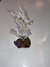 Hand Blown Glass Dragon On A Pedestal 