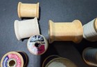 Wooden Sewing Spools Thread Lot Of 66  Vintage Craft Cotton Silk Coats   Clark s