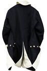 New Revolutionary War Continental Army Regimental Black Frock Coat