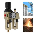 Air Pressure Regulator Compressor Filter Valve Oil Water Separator Gauge Traps
