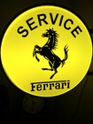 New Ferrari  50cm  Service Led  inside outside  Round Wall Sign-double Sided 