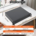 2u Server Rack Cabinet Network Chassis Rackmount Computer Case Enclosure Itx Atx