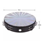 Radiant Tambourine 10 Inch Hand Held Tambourine Double Row Jingles Reflective