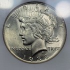 1935 P Peace Silver Dollar  1 Ngc Ms63 Rare Date Philadelphia Nice  m371