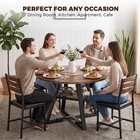 Round Dining Table For 4  Farmhouse Kitchen Table  Wooden Circle