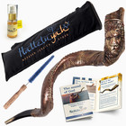 Kudu Shofar 32 -35   lion Of Judah  Leather Decoration Made By Halleluyah Artist