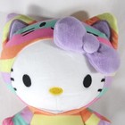 Hello Kitty Sanrio Gund Pastel Striped Rainbow Plush Stuffed Animal 11 Inch