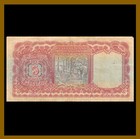 Burma 5 Rupees  1938 P-4 King George Vi Elephant Peacock Cir