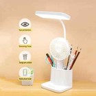 Led Desk Light Touch Sensor Table Bedside Reading Lamp Usb Rechargeable Dimmable