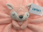 Nwt Carters Pink White Deer Reindeer Fawn Security Blanket Plush Baby Toy Lovey