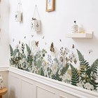 Vinyl Green Plants Wall Decals Removable Colorful Floral Murals For Office