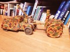 Very Nice Vintage 1930 s Tin Litho Camouflage Anti-aircraft Truck  W  Kitchen