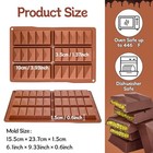 Chocolate Bar Molds Silicone Non Stick 2 Pack deep Dubai Diamond Shapes Candy 